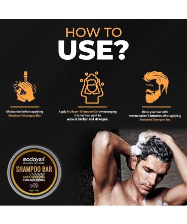 Grey Reducing Hair Bar Shampoo - Bamboo Charcoal Treatment for Gray Hair 2.15 Oz - Buy Online on GoSupps.com