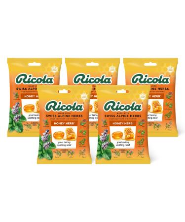 Ricola Honey Herb Herbal Cough Suppressant Throat Drops, 24ct Bag (Pack of 5) - Buy Online on GoSupps.com
