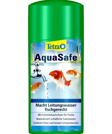 Tetra Pond AquaSafe - makes tap water suitable for fish reliably protects fish and plants in the garden pond 500 ml bottle