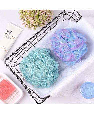 Exfoliating Loofah Shower Sponges for Men and Women - 4 Pieces Bath Puffs 60g/pcs - Beige - 4 Count Pack - Buy Online on GoSupps.com