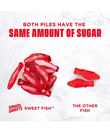 Smart Sweets Sweet Fish: Low Sugar Plant-Based Gummy Candy - 1.8 oz (Pack of 6) - Buy Online on GoSupps.com