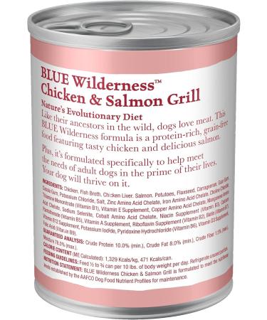 Blue Buffalo Wilderness High Protein Grain Free Natural Adult Dry Dog Food Salmon 10.8 Kg Bag & Wilderness High Protein Grain Free Natural Adult Wet Dog Food Salmon & Chicken Grill PET_FOOD + PET_FOOD 8140171 High Protein Grain Free - Buy Online on GoSupps.com
