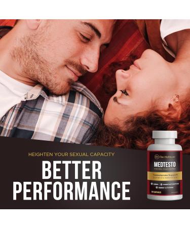 MedTesto Natural Testosterone Booster for Men Estrogen Blocker Male Enhancing Pills Supplement Natural Strength and Energy Muscle Growth Promotes Fat Loss Increase Male Performance 90 Count - Buy Online on GoSupps.com