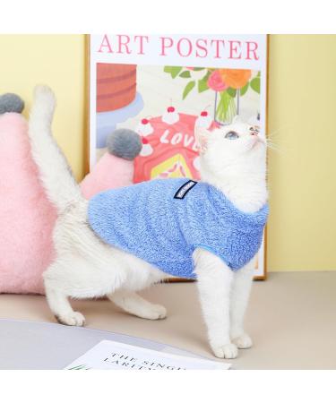 Yaodhaod Winter Fleece Dog Sweater for Small Dogs & Cats - Warm Autumn Clothing for Yorkies Chihuahuas & Puppies (S Blue) - Buy Online on GoSupps.com