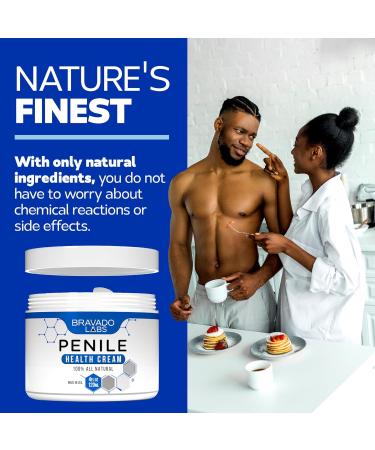 Bravado Labs Premium Penile Health Cream - Natural Moisturizing Lotion for Men - Relief for Chafing, Itching, and Dryness (4oz) - Buy Online on GoSupps.com