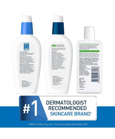 CeraVe AM & PM Face Moisturizer with SPF + Hydrating Face Wash Set | Travel Size Skin Care Routine for Morning & Night | 3oz Lotion + 3oz Lotion + 3oz Cleanser - Buy Online on GoSupps.com