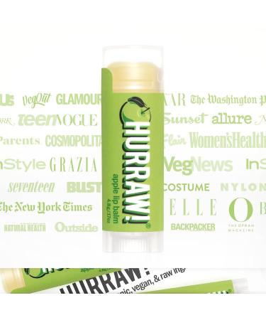 Hurraw! Apple Lip Balm 3 Pack: Organic Certified Vegan Cruelty and Gluten Free. Non-GMO 100% Natural Ingredients. Bee Shea Soy and Palm Free. Made in USA - Buy Online on GoSupps.com