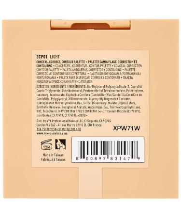 Buy NYX Concealer 3C Palette - Conceal Correct Contour Light 01 (9g) | International Shipping Available - Buy Online on GoSupps.com