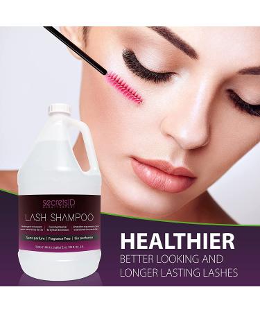 Lash Shampoo Bulk for Professional Lash Extension | 1 Gallon + 50 Aftercare Cards | Eyelid Foaming Cleanser | Salon Grade Cleanser (Fragrance-Free) - Buy Online on GoSupps.com
