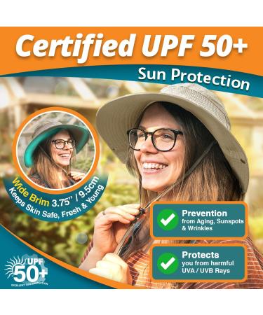 GearTOP Wide Brim Sun Hat for Men and Women - UV Protection Fishing & Hiking Hat - UPF 50+ Beach Hat in Beige - Buy Online on GoSupps.com