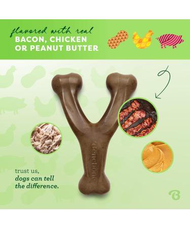 Benebone Wishbone Real Chicken Medium Dog Chew Toy | Durable & Ideal for Aggressive Chewers - International Shipping Available - Buy Online on GoSupps.com
