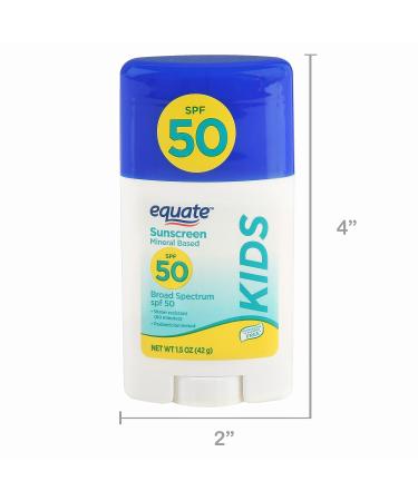 Equate Kids Mineral Based Sunscreen Stick SPF 50 - Broad Spectrum Protection 1.5 Oz - Fast International Shipping - Buy Online on GoSupps.com