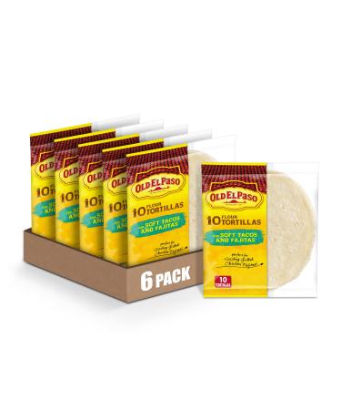 Old El Paso Flour Tortillas, For Soft Tacos and Fajitas, 10 ct., 8.2 oz (Pack of 12)