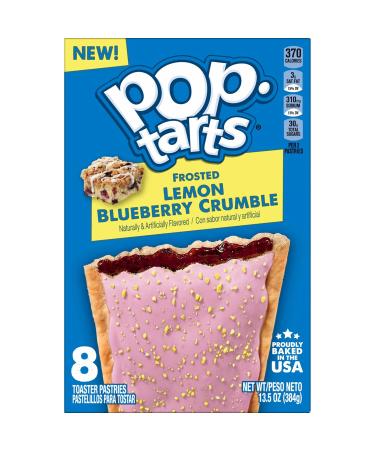 Pop-Tarts Toaster Pastries Breakfast Foods Kids Snacks - Frosted Lemon Blueberry Crumble - 8 Pop-Tarts