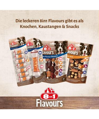 8in1 Flavours Skewer Bites - High-Protein Dog Treats with Chicken Duck & Liver | 100g Bag - International Shipping Available - Buy Online on GoSupps.com