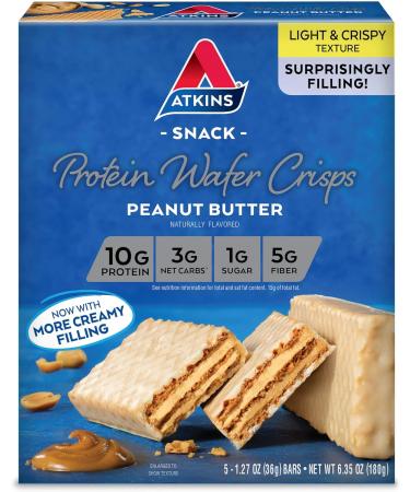 Atkins Chai Tea Latte Protein Shake with 15g Protein 3g Net Carb 1g Sugar + Atkins Peanut Butter Protein Wafer Crisps with 10g Protein 4g Net Carb 1g Sugar 5 Count - Buy Online on GoSupps.com