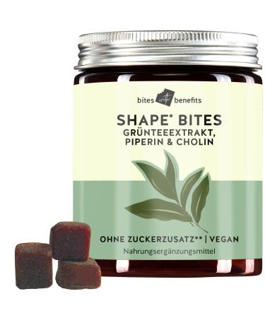 Metabolism Vitamins Shape Bites - Fat metabolism support with antioxidants - green tea extract piperine and choline - without sugar & sweetener - 45 pieces - vegan - Bears with benefits