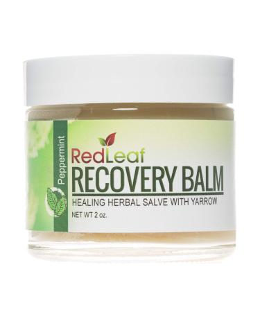 Red Leaf Recovery Balm- All Purpose Herbal Skin Salve Natural Soothing Healing Ointment with Organic Yarrow. Scented with Yarrow and Peppermint Essential Oil