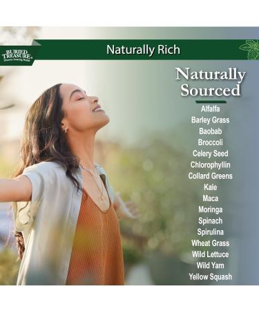 Buried Treasure Green20 Fusion Superfood Blend with Vollagen for Skin, Hair, and Joint Support, Plant-Based, Vegan, Non-GMO Gluten-Free, Dairy-Free, Soy-Free, 32oz Liquid - Buy Online on GoSupps.com