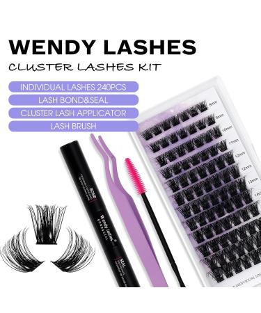 Cluster Lash Extensions Set - DIY C3-D Curl Lash Kit (8-16mm) | Premium Bond & Seal for Stunning Volume - Buy Online on GoSupps.com