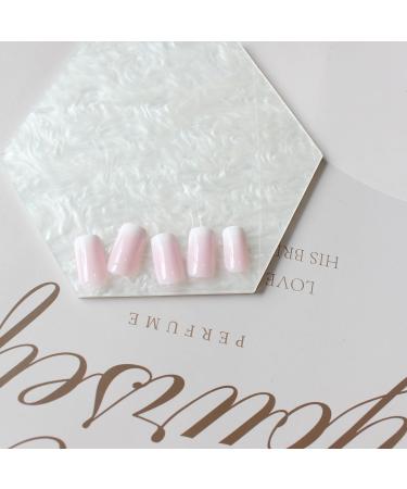 Glossy Gradient Pink Press on Nails Medium Short Square Xcreando Salon Like Coffin Fake Nails Glue on Stick on Nails for Women Natural Press on Nails for Women 24PCS Elegant Pink - Buy Online on GoSupps.com