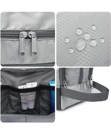 WANDF Water-Resistant Nylon Travel Toiletry Bag for Men and Women - Lightweight Dopp Kit (A-Grey) - Buy Online on GoSupps.com