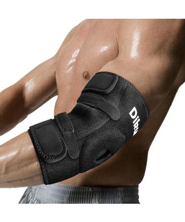 Elbow Brace Elbow Compression Sleeve Adjustable Cubital Tunnel Elbow Brace For Tendonitis And Tennis Elbow For Women Men Golfers Elbow Support Wrap Pads For Ulnar Nerve Entrapment One Size ( Black )