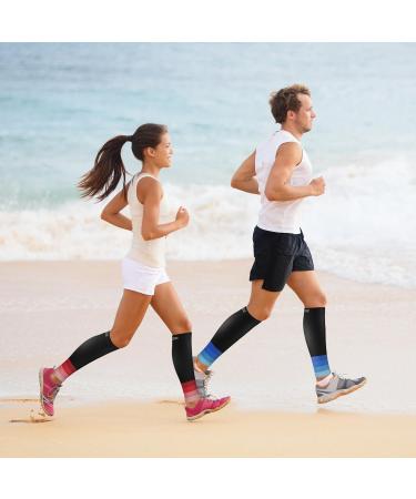 aZengear Calf Compression Sleeves for Men & Women - Shin Splint and Calf Support Brace - Leg Sleeves for Muscle Cramps - L-XL Pink Black - Buy Online on GoSupps.com