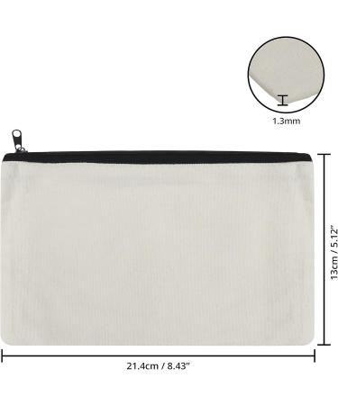 Belle Vous Multi-Purpose Zipper Fabric Bags Set of 12 - Ideal for DIY Cosmetics Travel Office Supplies & Money Storage - Unisex Design - Buy Online on GoSupps.com