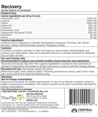 Vita Flex Pro Recovery for Horses - Supports Muscle Tissue Post-Exercise Performance - Buy Online on GoSupps.com