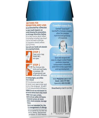 Gerber Good Start GentlePro Baby Formula 8.45oz - Ready to Feed (Pack of 24) | Prebiotics for Healthy Development - Buy Online on GoSupps.com