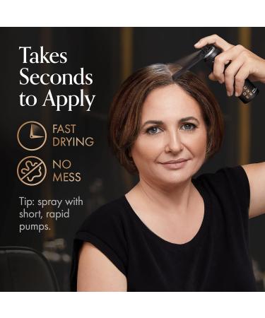 Buy Michel Mercier Hair Root Touch Up Spray - Dark Brown | Fast & Easy Grey Hair Concealer for All | Protects Hairline & Scalp Health - Buy Online on GoSupps.com