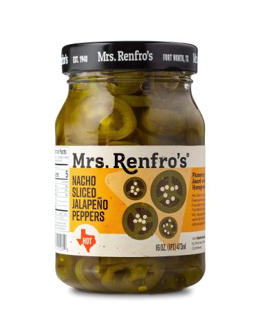 Mrs. Renfros Nacho Sliced Jalapeo Peppers Crisp (16-oz. jars, 2-pack) Nacho Sliced 16 Ounce (Pack of 2)