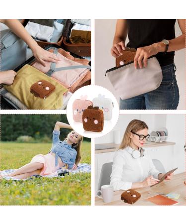Jeffdad Sweet Women's Storage Pocket - 3 Portable Tampon Bags | Plush Period Bag for Girls | Stylish Mini Collector Cultural Bags - Buy Online on GoSupps.com