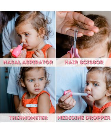 BABELA 24 in 1 Baby Healthcare & Grooming Kit with Electric Nail Trimmer Set - Nursery Baby Care Essentials in Pink/Blue - Hairbrush, Comb, Nail Clipper - Best Baby Care Set (Pink) - Buy Online on GoSupps.com