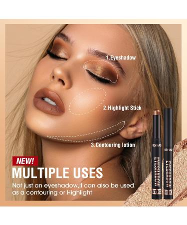 Lot de 8 ombres paupi res gloss neutres marron m tallique cr me fard paupi res Crayon Crayon imperm able et longue dur e - Buy Online on GoSupps.com