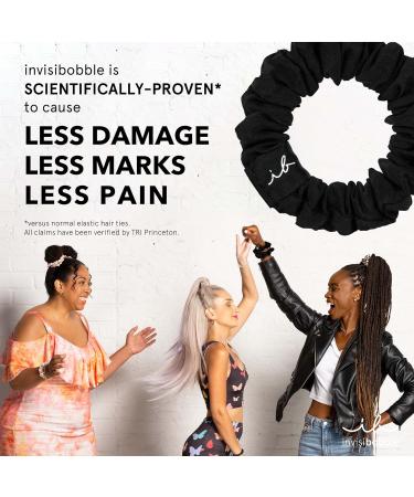 Invisibobble Hair Ties - Thin Loop Be Strong Scrunchie for Fine Hair Fabric Hair Tie Set (Black & Colorful 3 Pieces) - Buy Online on GoSupps.com