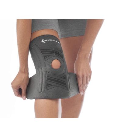 Mueller Mueller Comfort Plus Hinged Knee Brace  Gray Medium/Large (Pack of 1) Side Stabilizers - Buy Online on GoSupps.com
