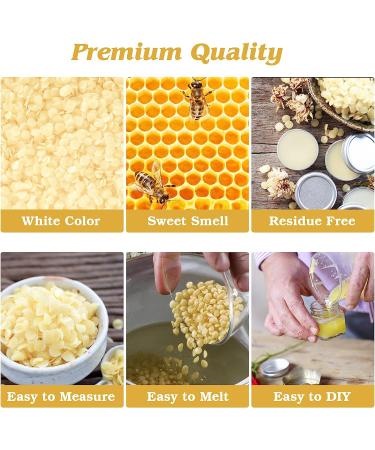 3LB Beeswax Pellets - Cosmetic Grade | Triple Filtered Organic Beeswax Pastilles for Candle Making, DIY Projects, Lotions, Lip Balm, Soap Supplies - Buy Online on GoSupps.com