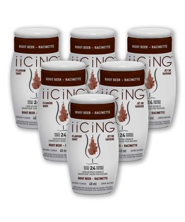 iiCiNG Flavour Shot Root Beer All Natural flavours | Zero Calories | 1 bottle | 48ml | 24 servings | You re in control of your own flavour | All you need to do is squirt | 6 pack Root Beer - ca 48 ml (Pack of 6)