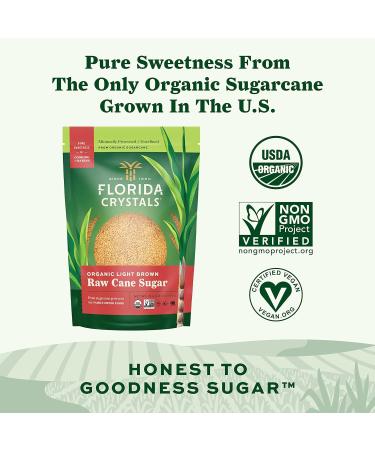 Florida Crystals Organic Light Brown Raw Cane Sugar - 3 LB E-commerce Pack - Buy Online on GoSupps.com