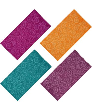 Buy Smehcf 4 Multi-Purpose Bandanas - Breathable & Washable Headbands for Men & Women | Reusable Storm Hood Hair Scarves Face Masks in Red Yellow Purple Blue | International Shipping Available - Buy Online on GoSupps.com