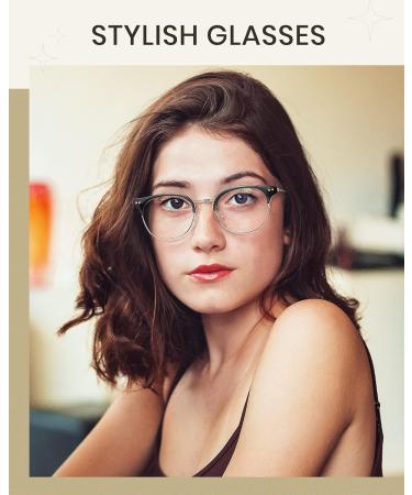 Cyxus Women s Blue Light Filter Glasses - Cat Eye & Round Vintage Style UV400 Protection Anti-Blue Light - 10 Black & Silver TR90 - Buy Online on GoSupps.com