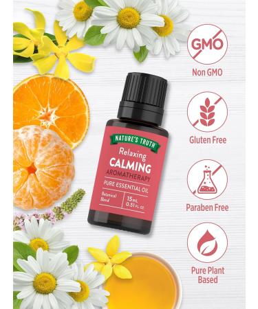 Nature's Truth Calming Pure Essential Oil | 15 mL | for Diffusers and Aromatherapy | Plant Based Non-GMO & Gluten Free 0.51 Fl Oz (Pack of 1) - Buy Online on GoSupps.com