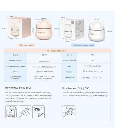 ONLYSKY BEAUTY Ice Roller | Stainless Steel Face & Eye Massager - Cold Massage Tool & Perfect Gift for Women - Buy Online on GoSupps.com