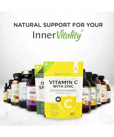 Vitamin C 1300mg and Zinc with Bioflavonoids - 180 Capsules (3 Month Supply) | No Additives | Better Absorption | Easy to Swallow - Buy Online on GoSupps.com