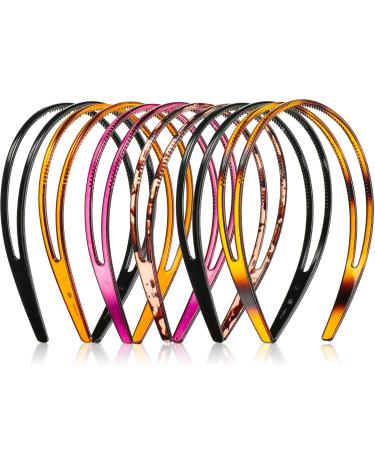 6 Pieces Plastic Headband Plastic Hair Band Teeth Comb Headbands Double Row Headband Plastic Hair Band Non-Slip Hair Hoop Accessory for Women Girls Hair Decorations  5 Colors - Buy Online on GoSupps.com