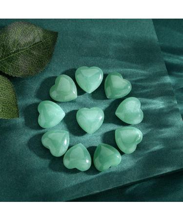 Xiannvxi 10 PC Green Aventurine Heart Crystal Set - Polished Love & Healing Gemstones for Happiness - Buy Online on GoSupps.com