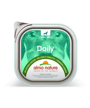 Almo Nature Daily Wet food for adult dogs with turkey and zucchini - aluminum shell 9 x 300 g turkey and zucchini 2.7 kg (1 Pack)