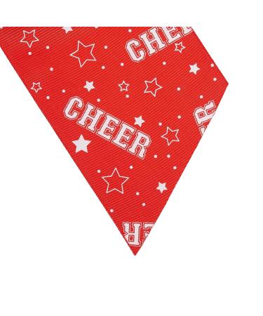 20 Pack 8 Inch Cheer Bows for Women & Girls - Elastic Ponytail Holders for Softball, Volleyball, Gymnastics - Large Bulk Polyester Hair Ribbons - 2 Designs Red & White - Buy Online on GoSupps.com